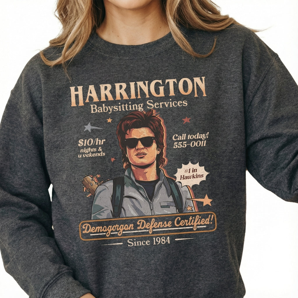 Harrington Babysitting Services Graphic T-Shirt – Funny product image 4