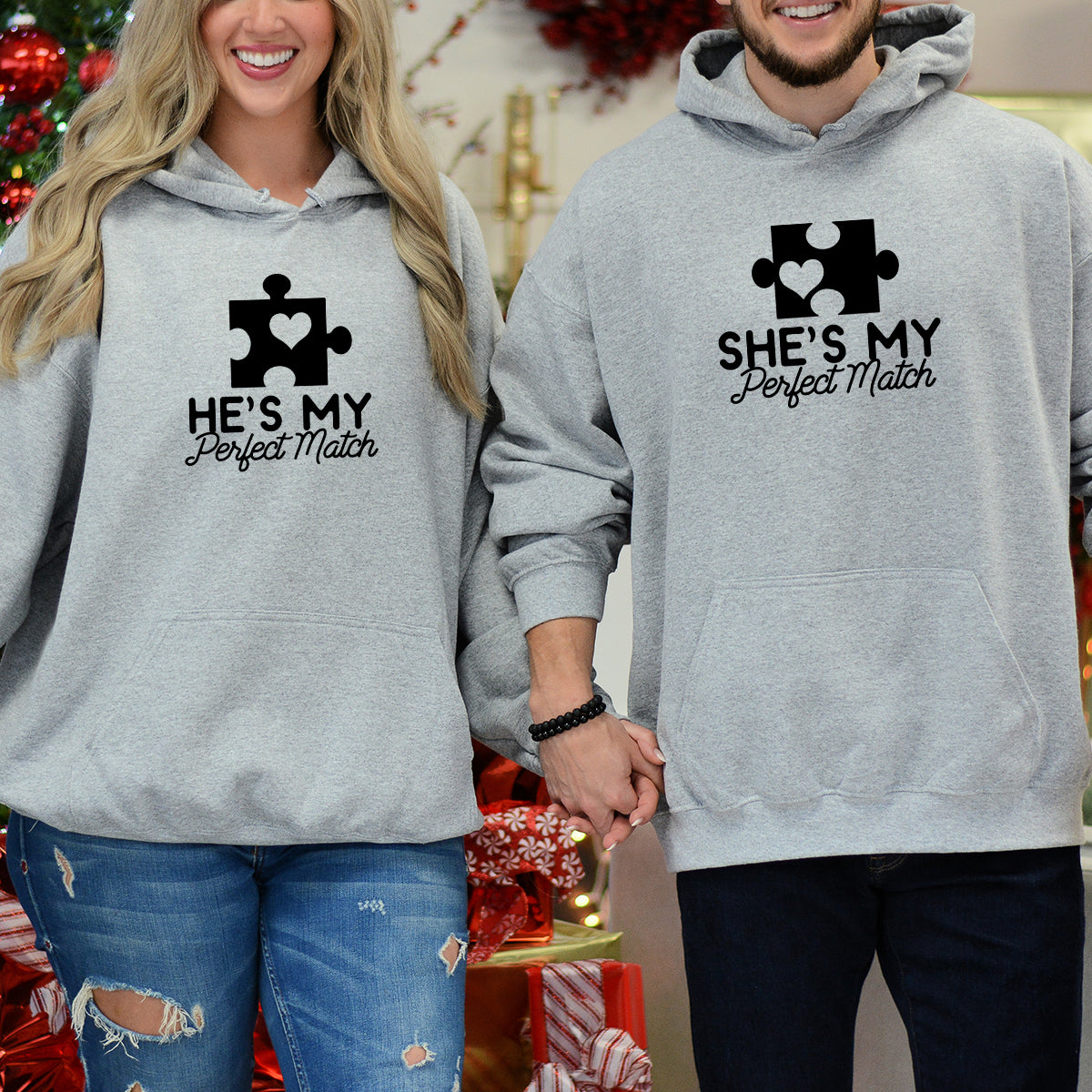 He She My Perfect Match Matching Hoodies For Couples product image 2