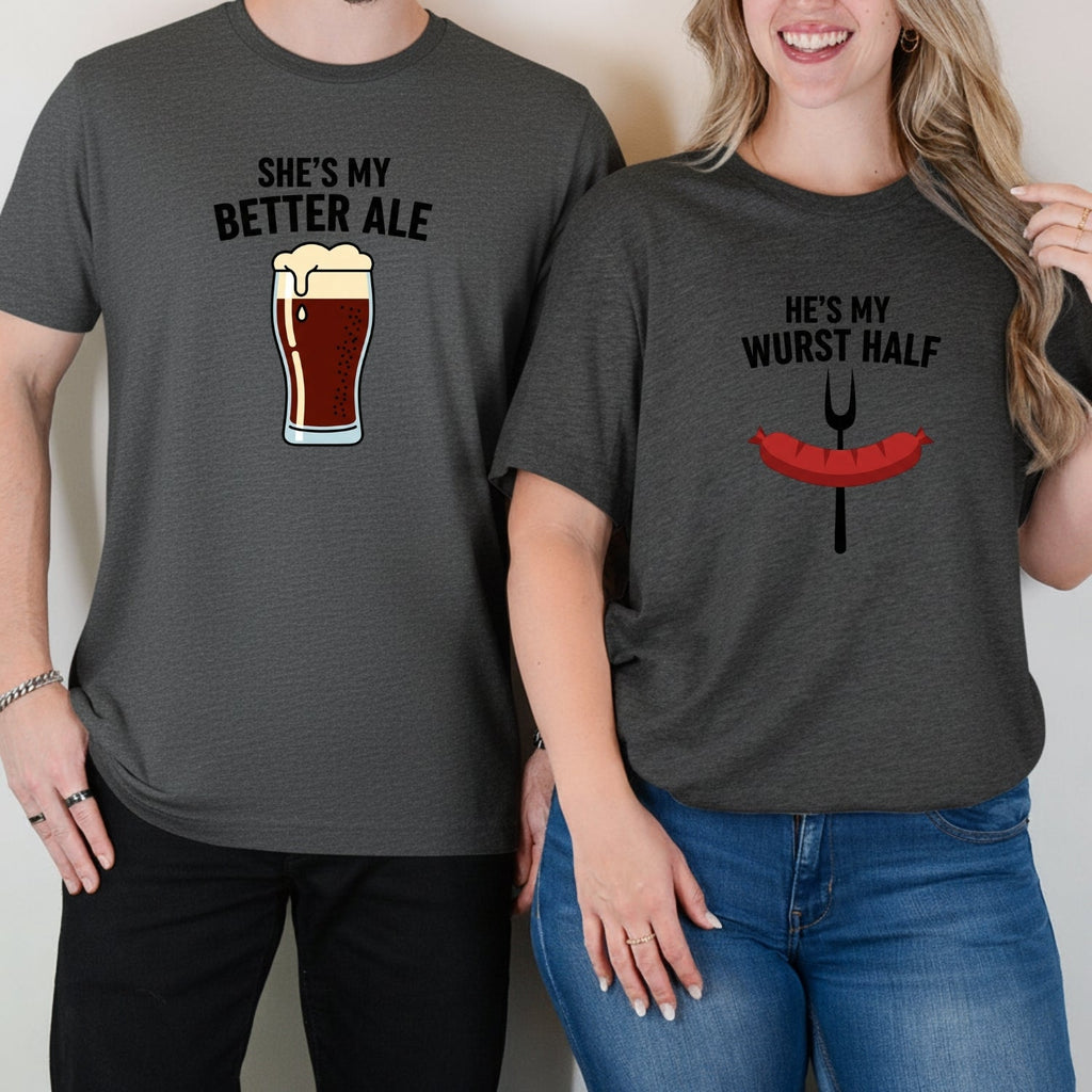 He's My Wurst Half She's My Better Ale Matching T-Shirts product image 11