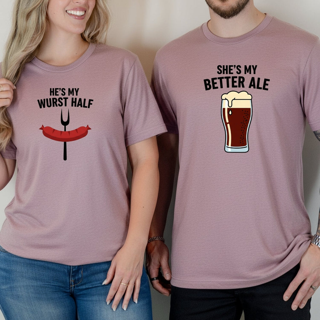 He's My Wurst Half She's My Better Ale Matching T-Shirts product image 6
