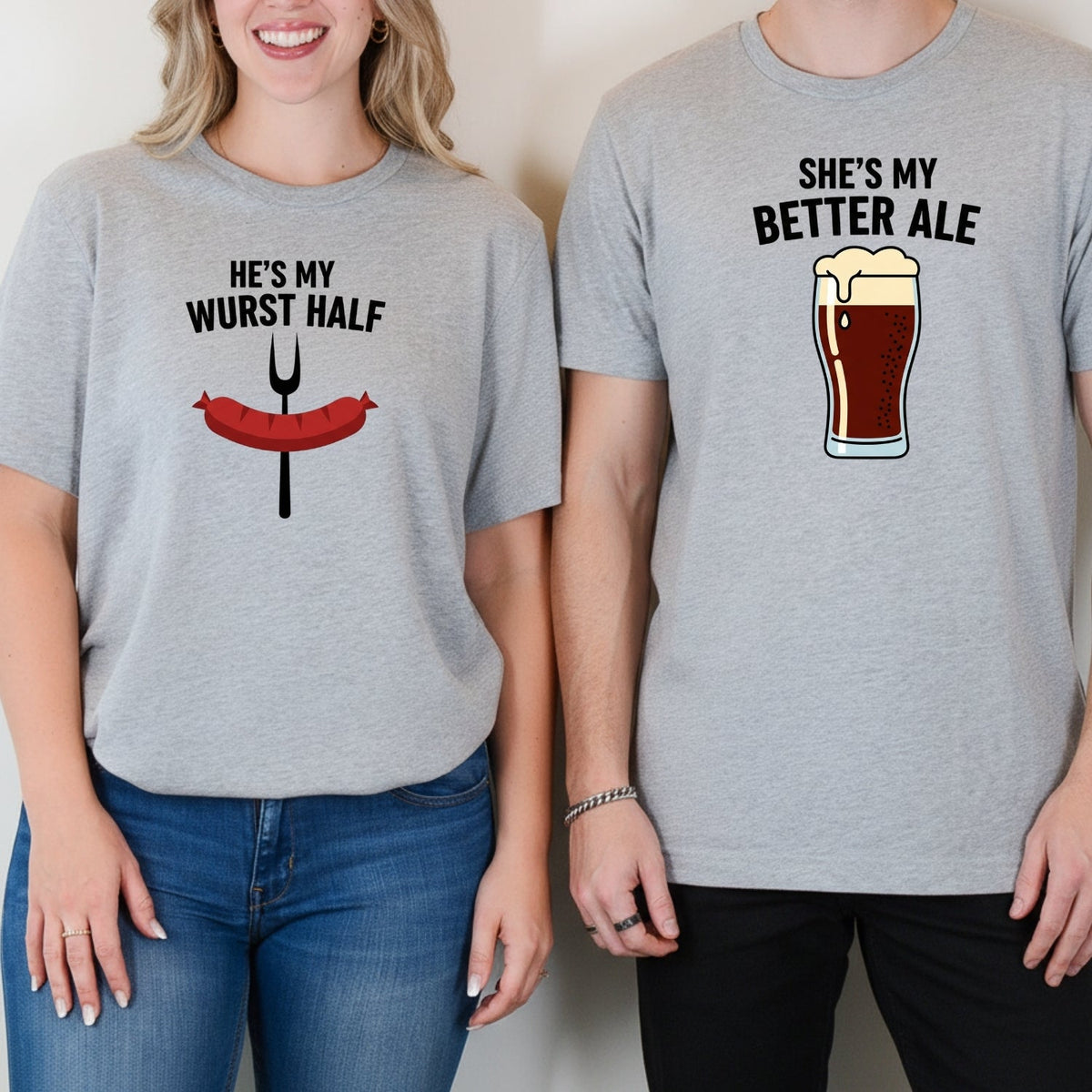 He's My Wurst Half She's My Better Ale Matching T-Shirts product image 7