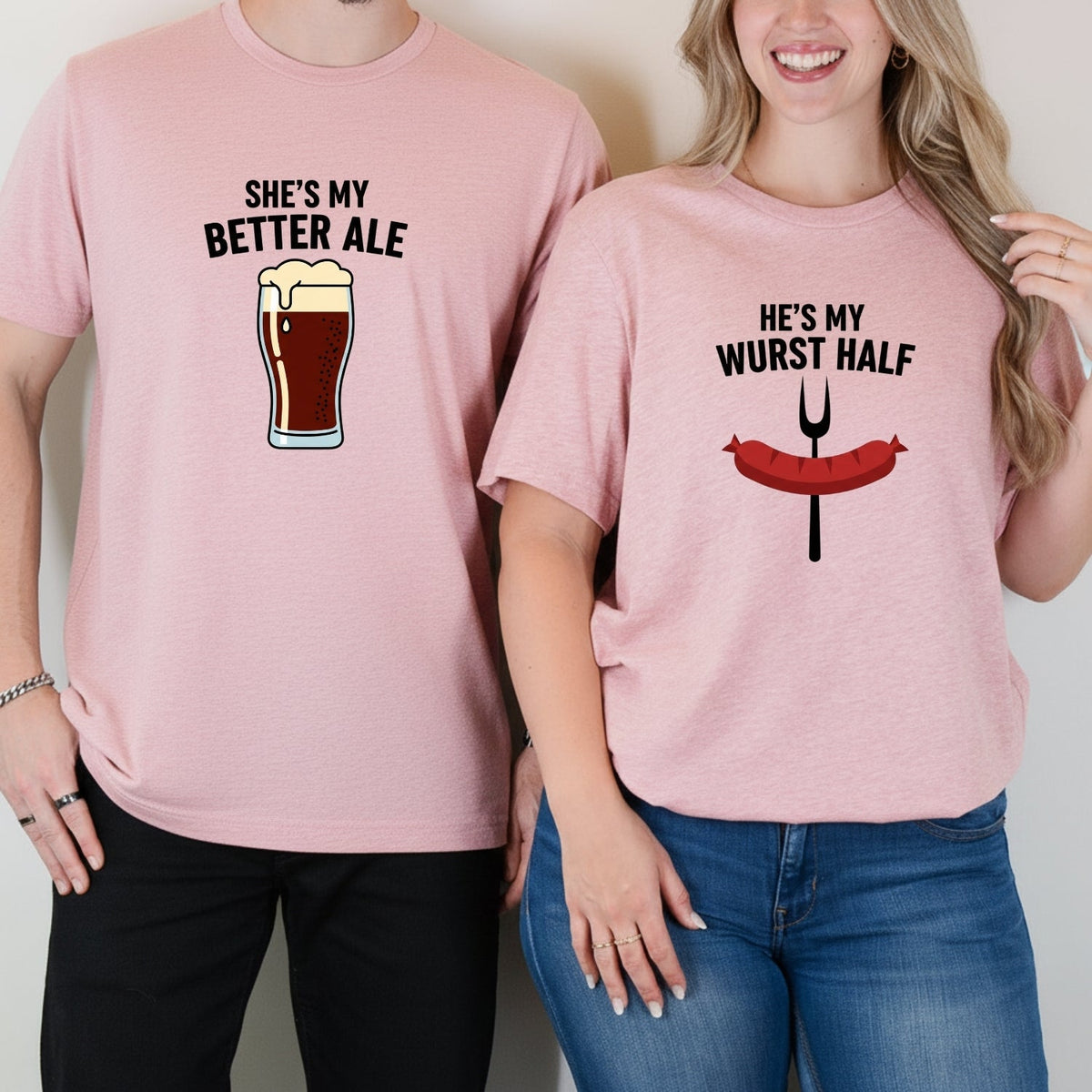 He's My Wurst Half She's My Better Ale Matching T-Shirts product image 8