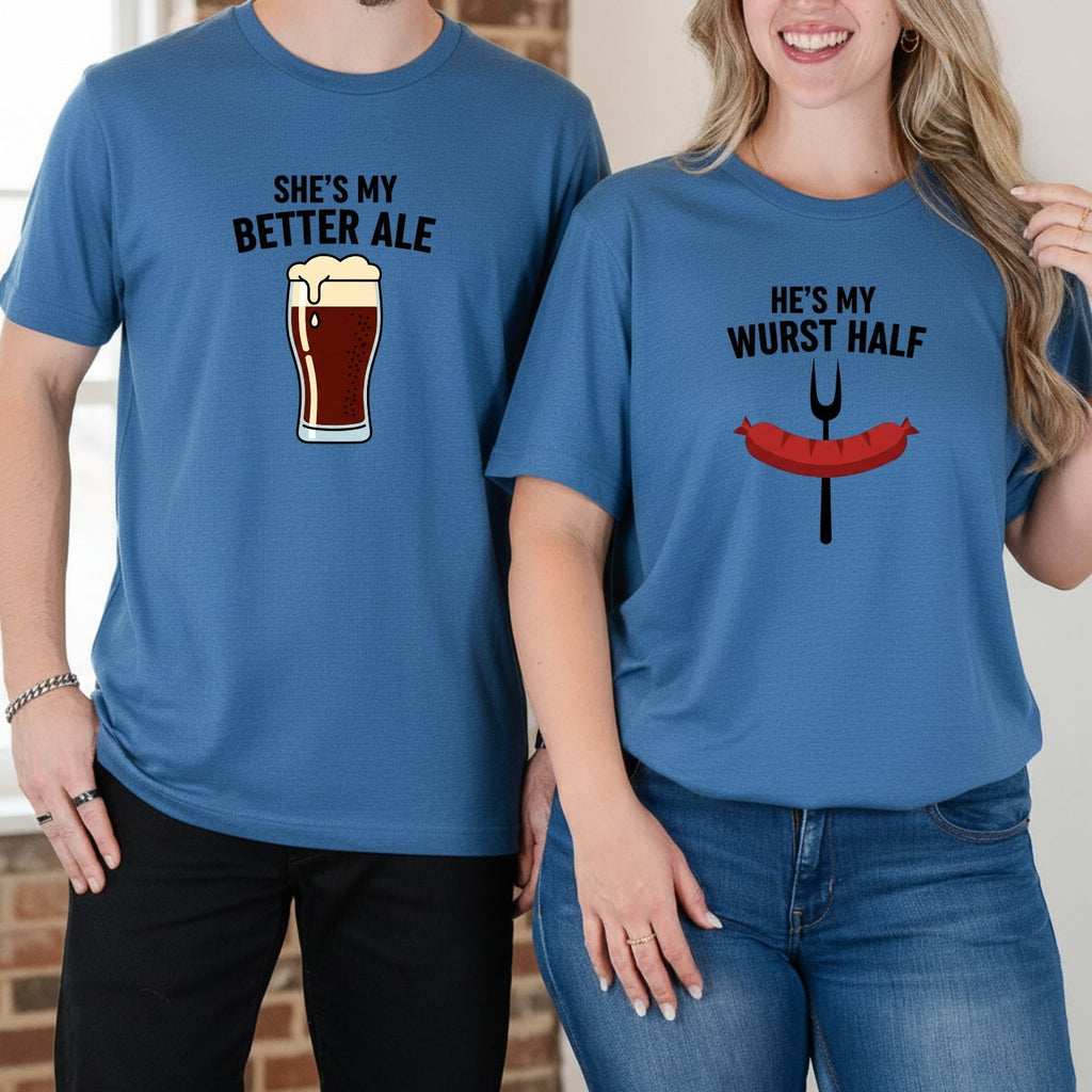 He's My Wurst Half She's My Better Ale Matching T-Shirts product image 9