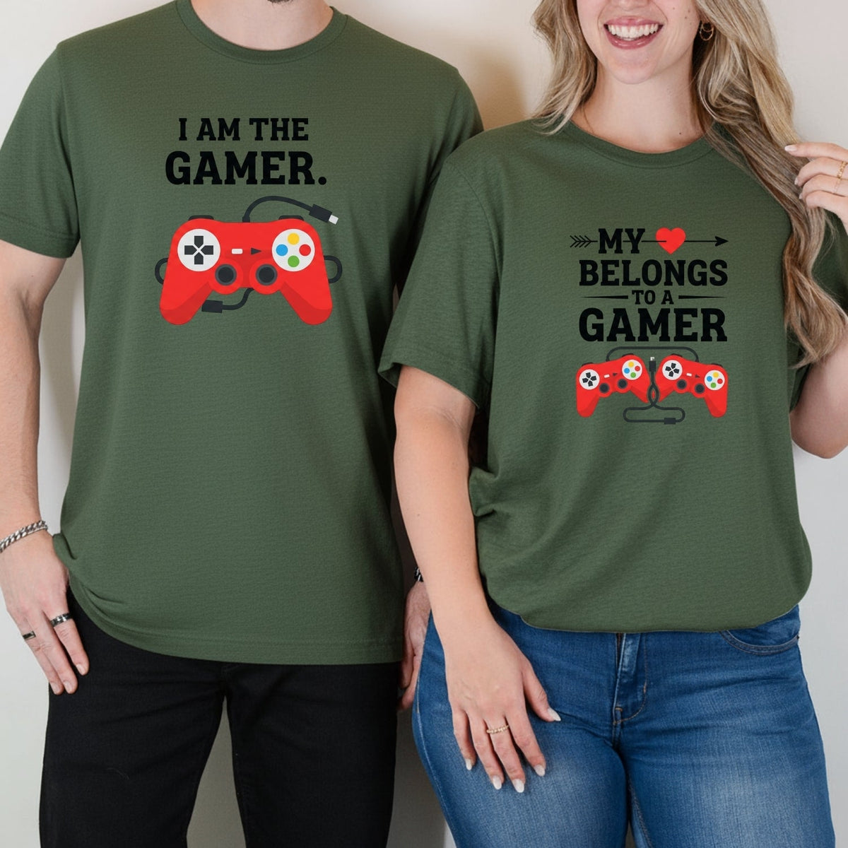 Heart I'm The Gamer My Belongs To a Matching T-Shirts For product image 12