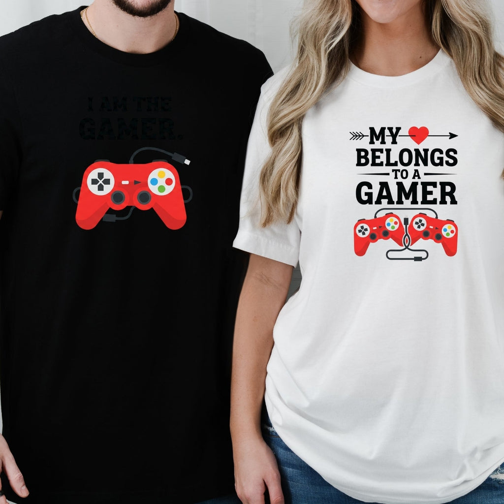 Heart I'm The Gamer My Belongs To a Matching T-Shirts For product image 3