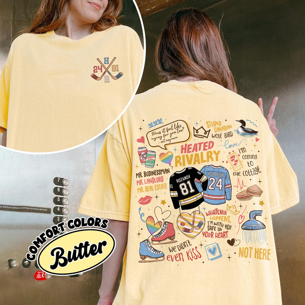 Heated Rivalry Romance T-Shirt – Cute Couple Hockey Love product image 5
