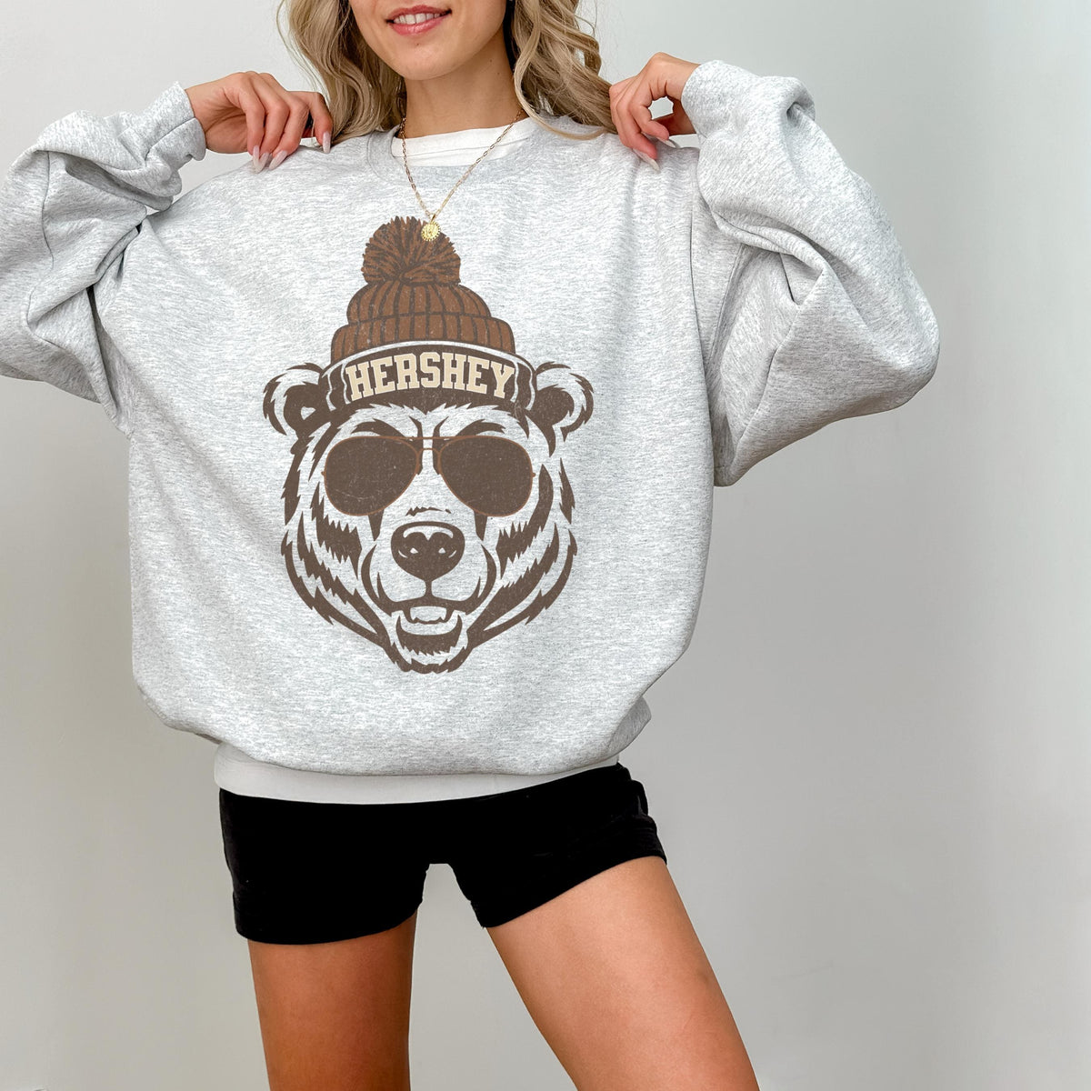 Hershey Hockey Sweatshirt – Bear Mascot Inspired Crewneck product image 3