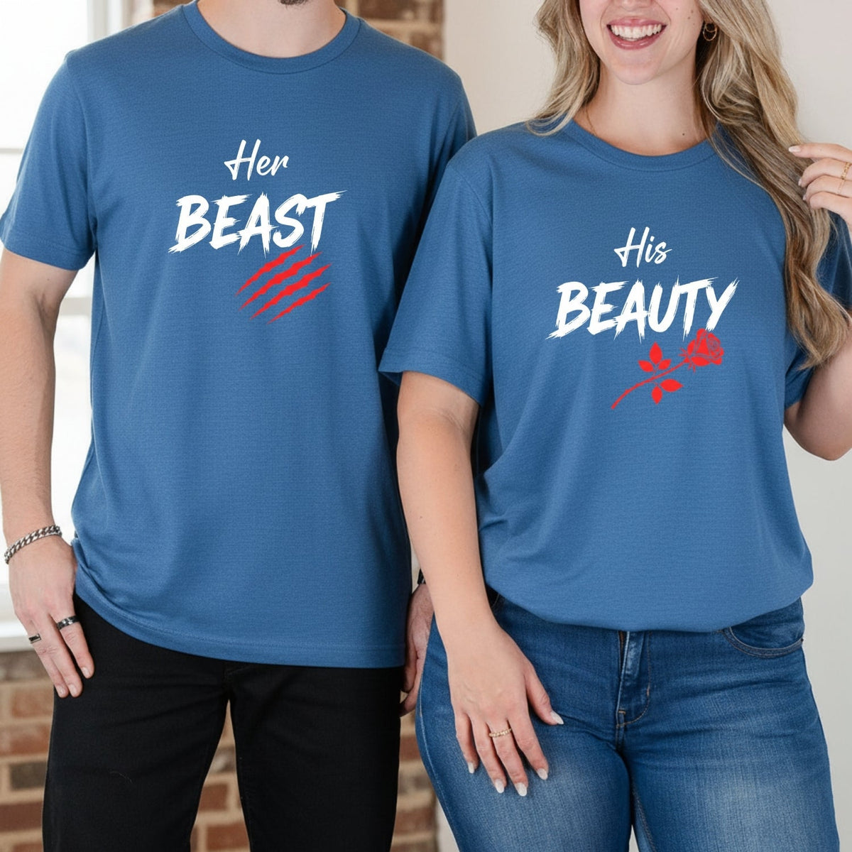 His Beauty Her Beast Matching T-Shirts For Couples product image 11