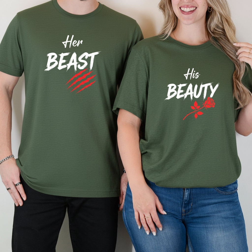 His Beauty Her Beast Matching T-Shirts For Couples product image 12