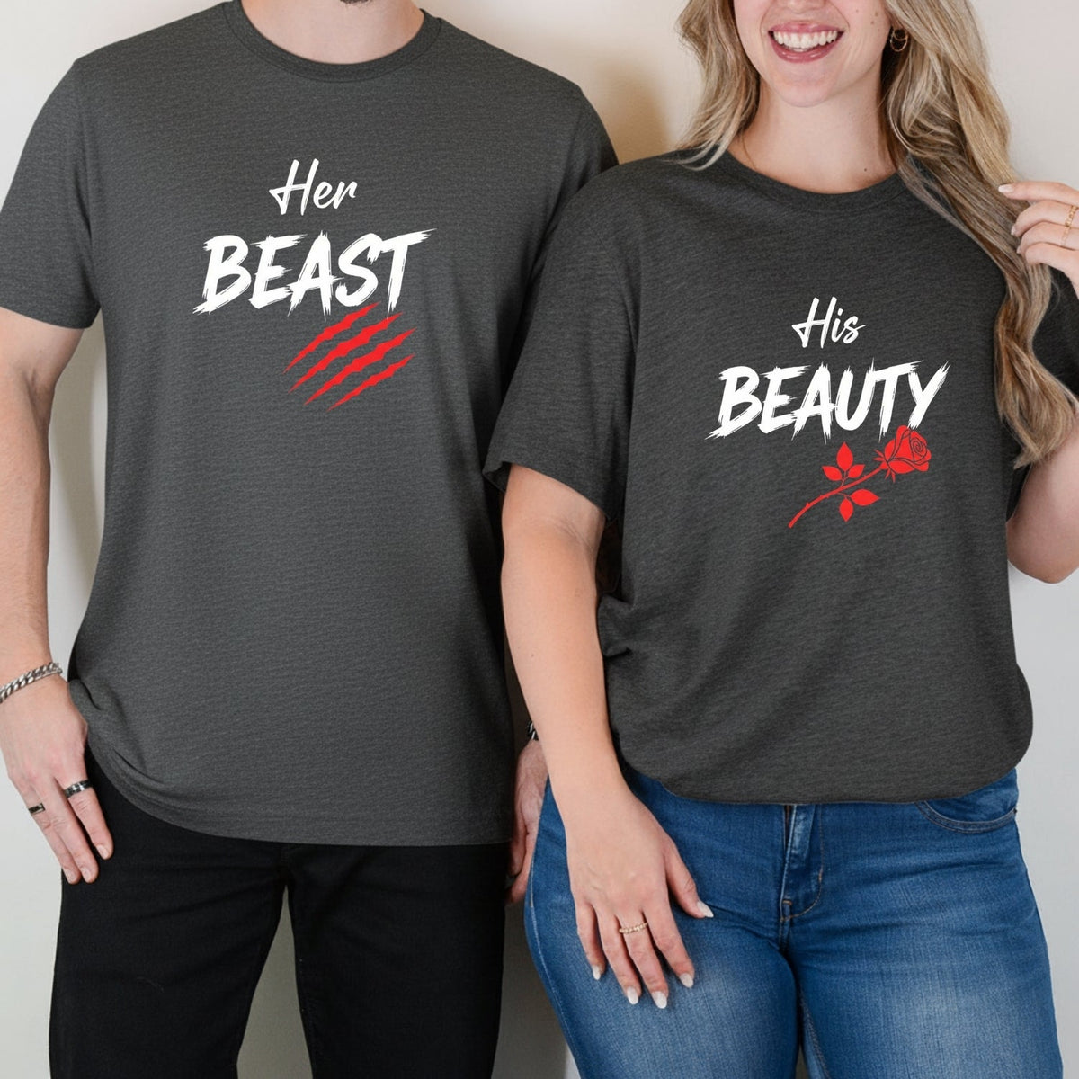 His Beauty Her Beast Matching T-Shirts For Couples product image 1