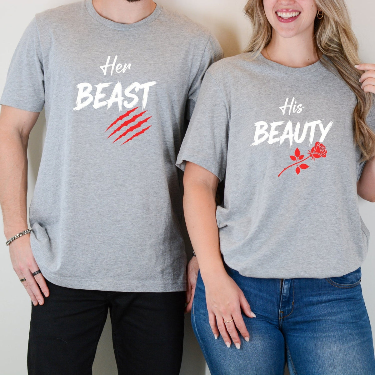 His Beauty Her Beast Matching T-Shirts For Couples product image 3