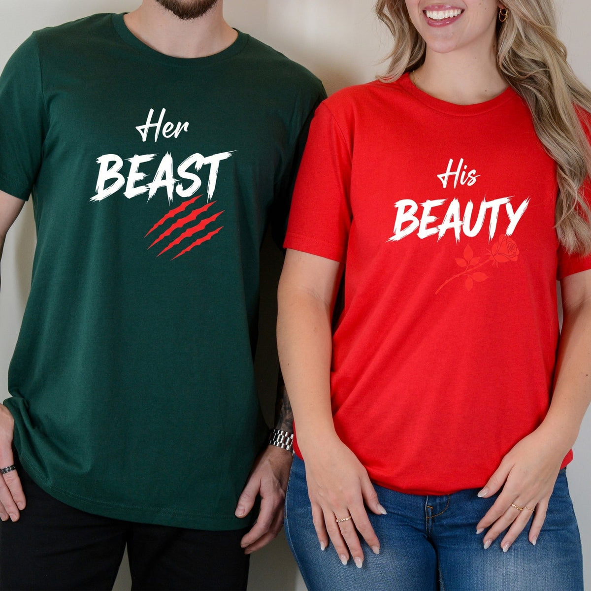 His Beauty Her Beast Matching T-Shirts For Couples product image 4