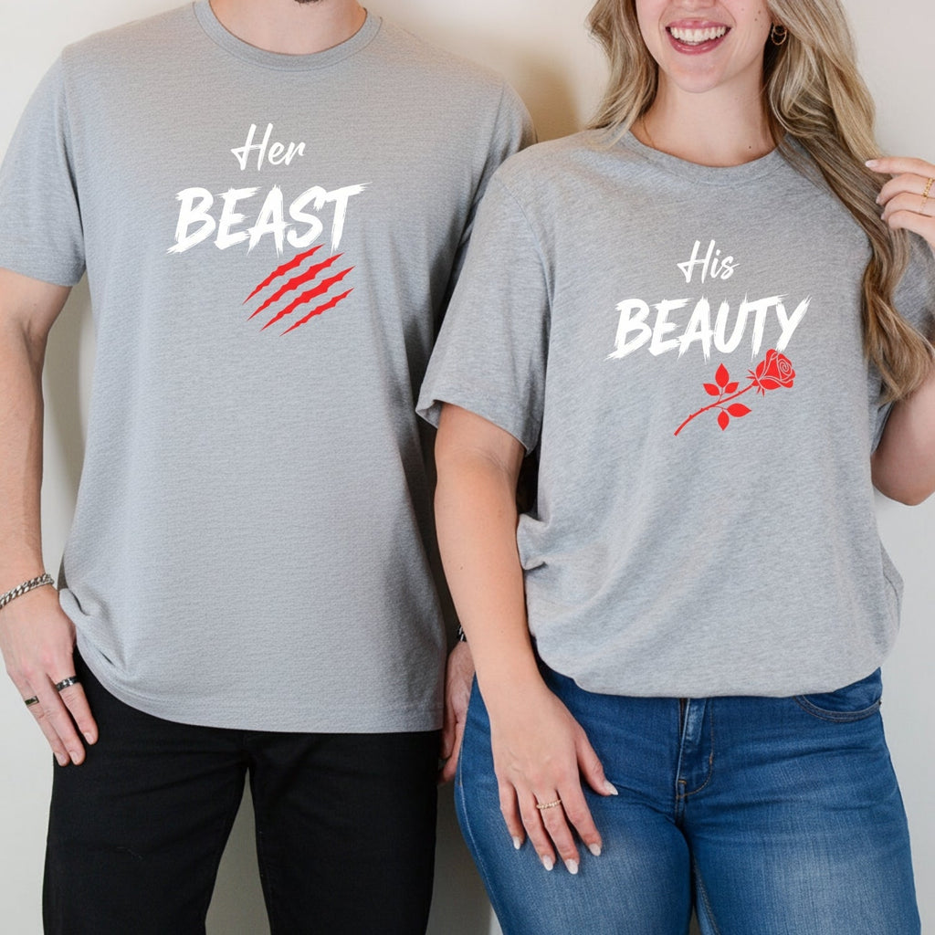 His Beauty Her Beast Matching T-Shirts For Couples product image 5