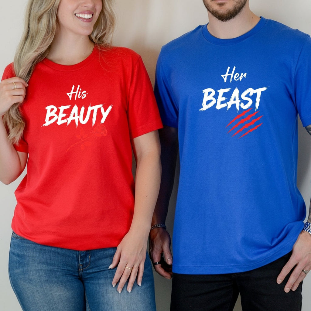 His Beauty Her Beast Matching T-Shirts For Couples product image 6