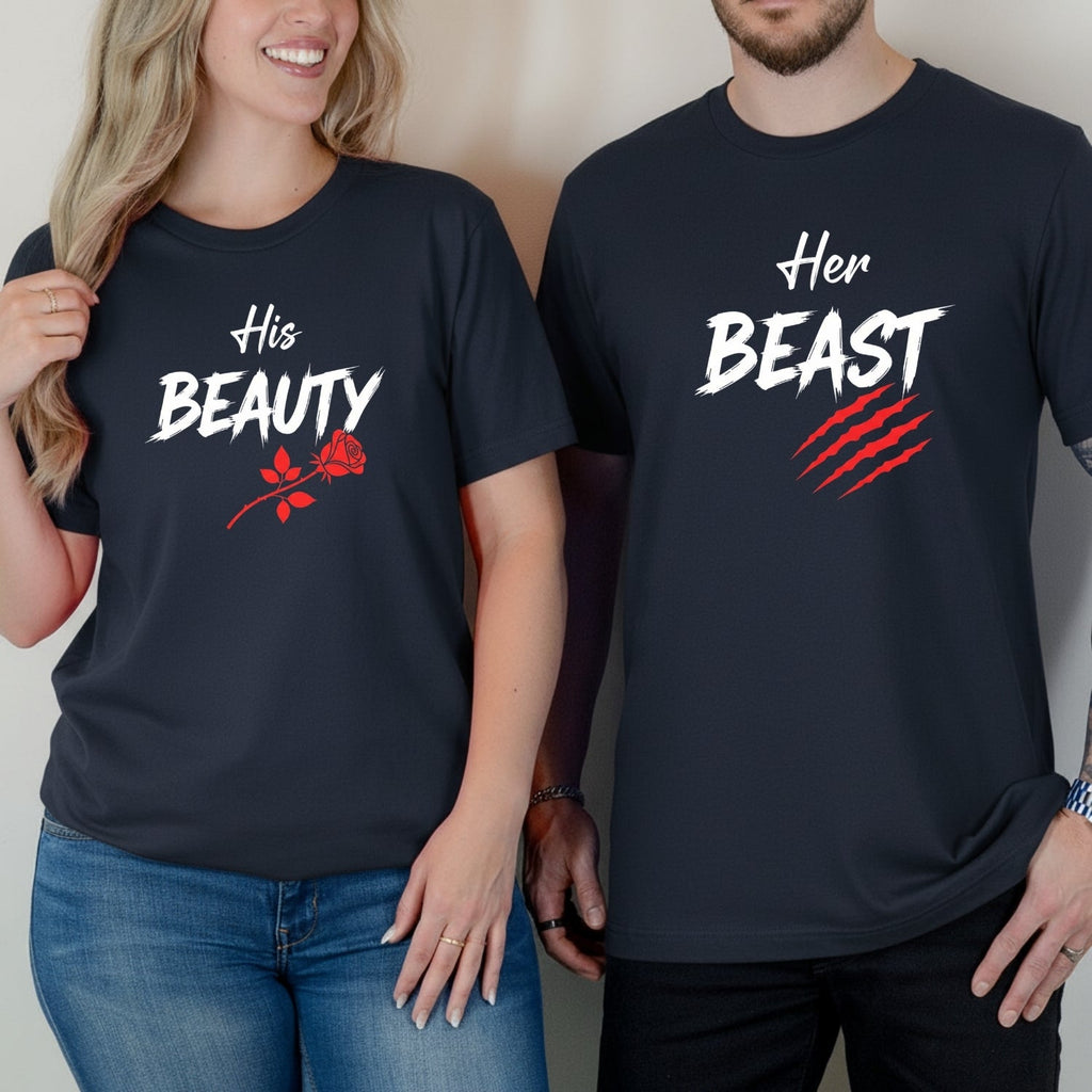 His Beauty Her Beast Matching T-Shirts For Couples product image 7