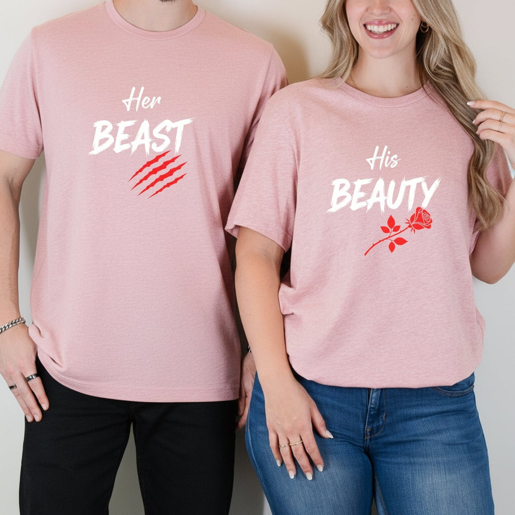 His Beauty Her Beast Matching T-Shirts For Couples product image 10