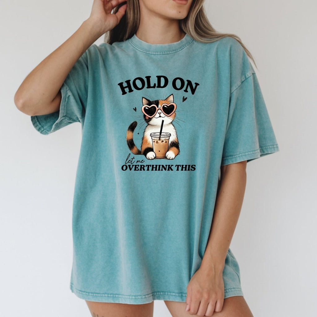 Hold On Let Me Overthink This T-Shirt - Funny Cat Sarcastic product image 9