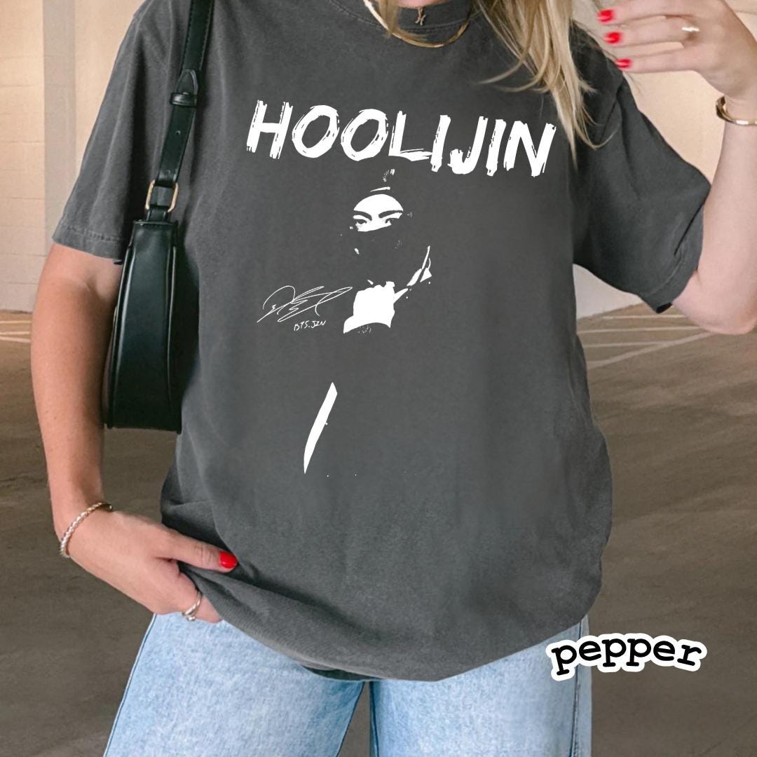 Hoolijin Meme Graphic T-Shirt – Funny Kpop Style Humor Tee product image 2