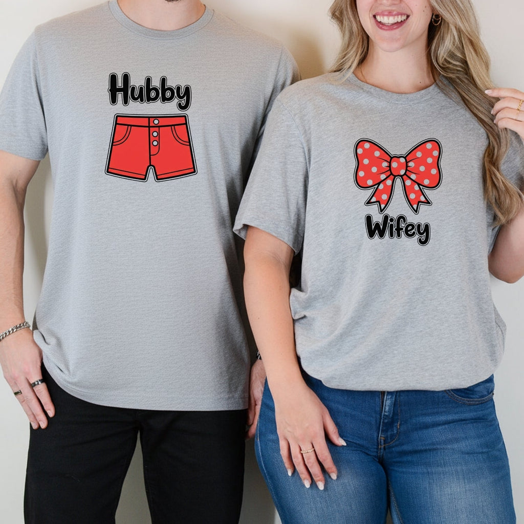 Hubby and Wifey Funny Matching T-Shirts For Couples product image 2