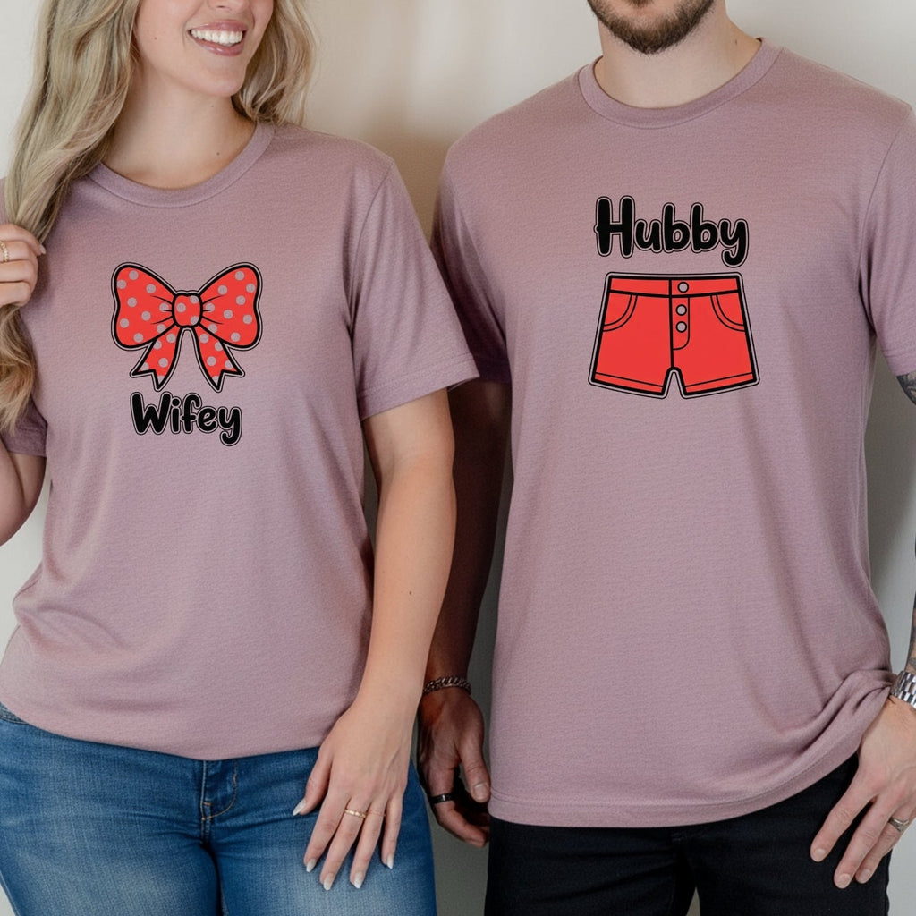 Hubby and Wifey Funny Matching T-Shirts For Couples product image 3