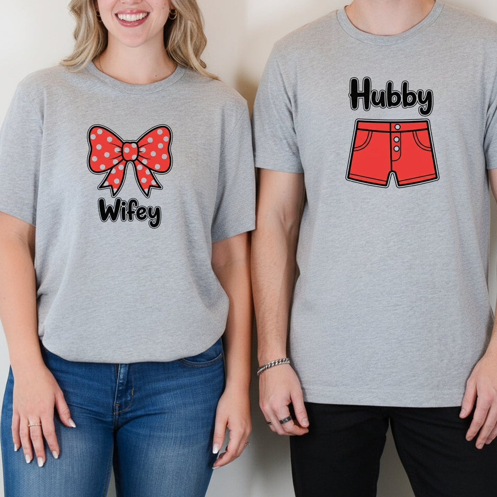 Hubby and Wifey Funny Matching T-Shirts For Couples product image 4