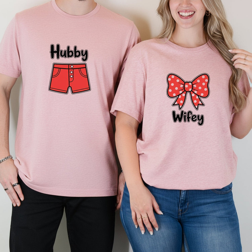 Hubby and Wifey Funny Matching T-Shirts For Couples product image 5