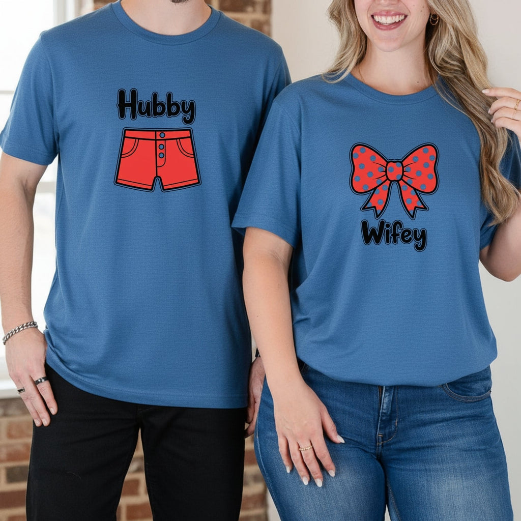Hubby and Wifey Funny Matching T-Shirts For Couples product image 6
