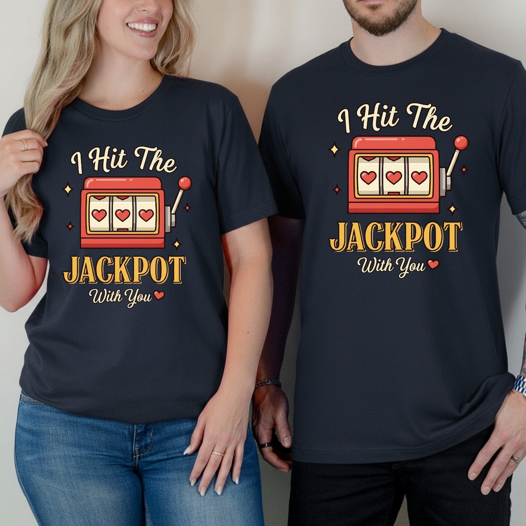 I Hit The Jackpot With You Matching T-Shirts For Couples product image 10