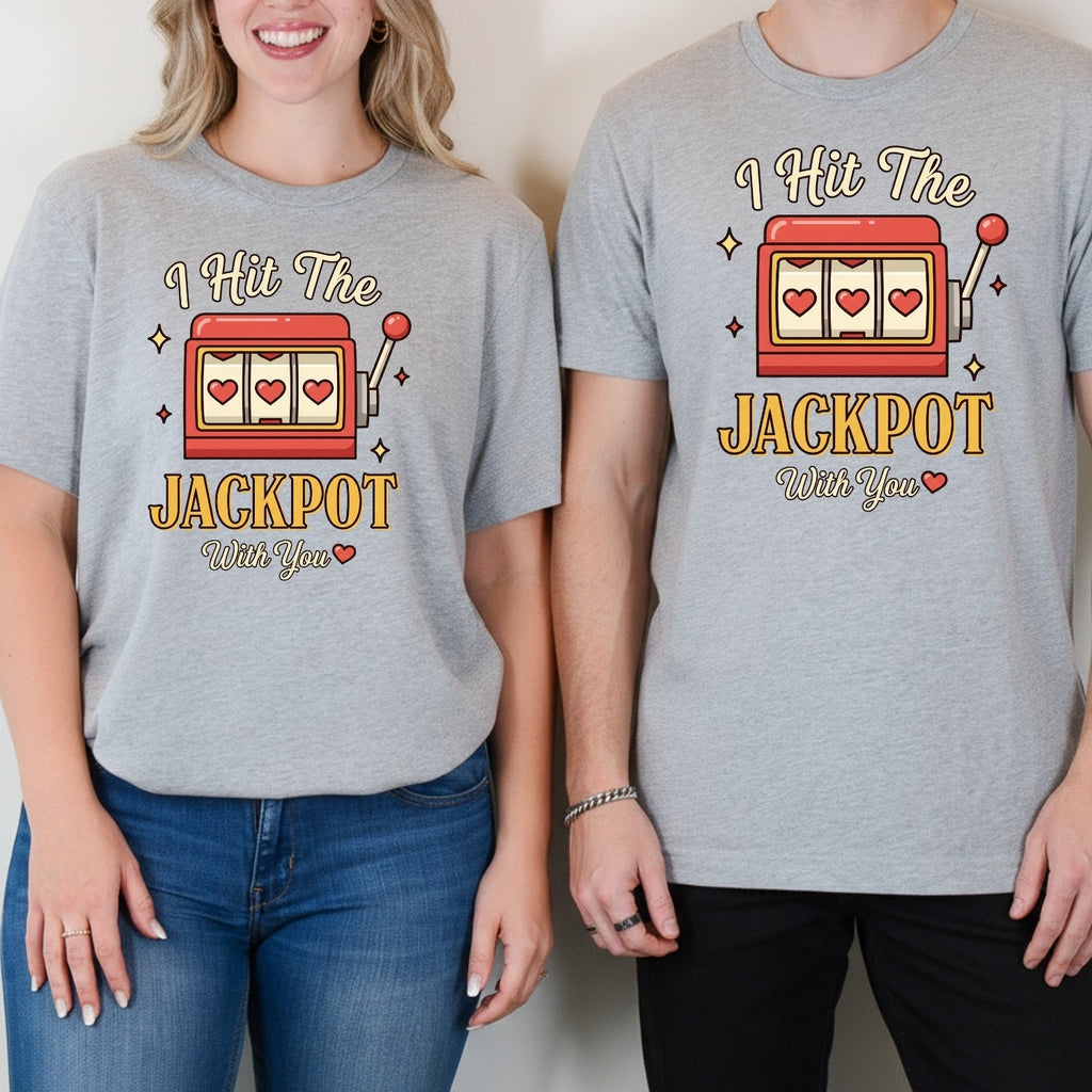 I Hit The Jackpot With You Matching T-Shirts For Couples product image 11