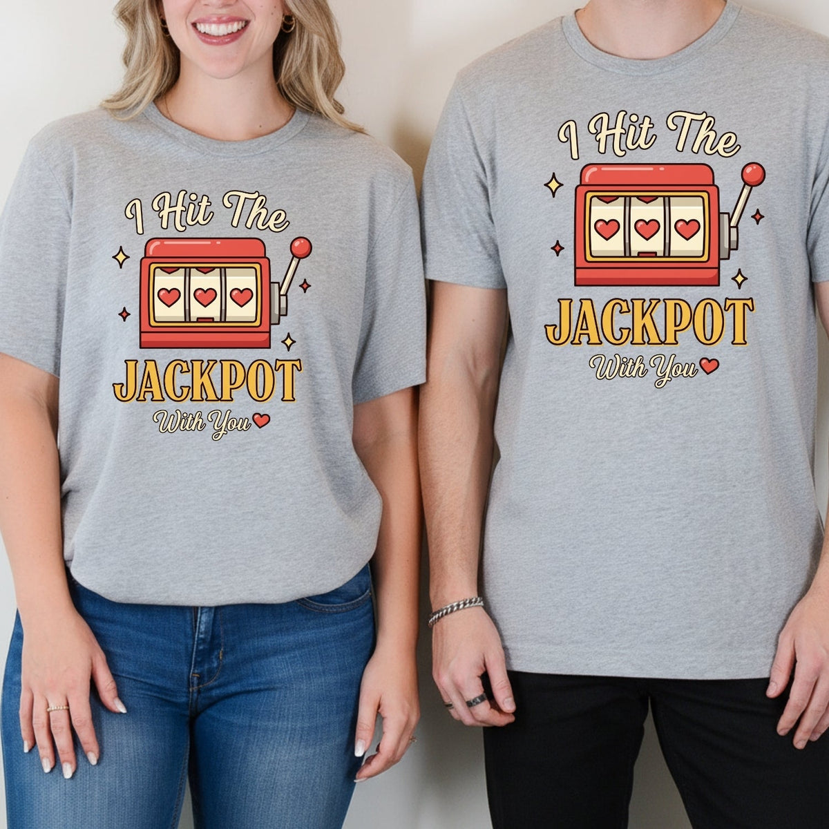 I Hit The Jackpot With You Matching T-Shirts For Couples product image 11
