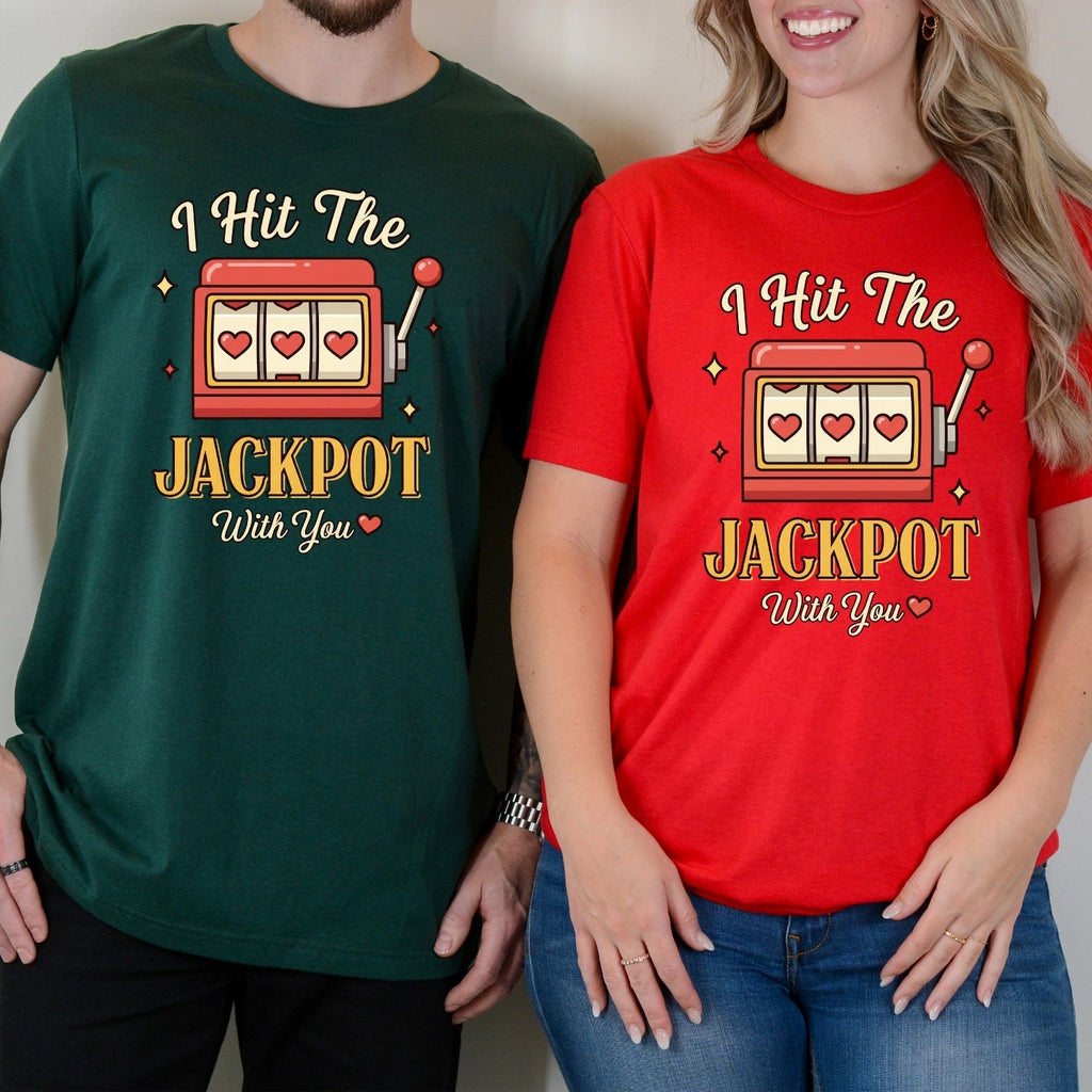 I Hit The Jackpot With You Matching T-Shirts For Couples product image 3