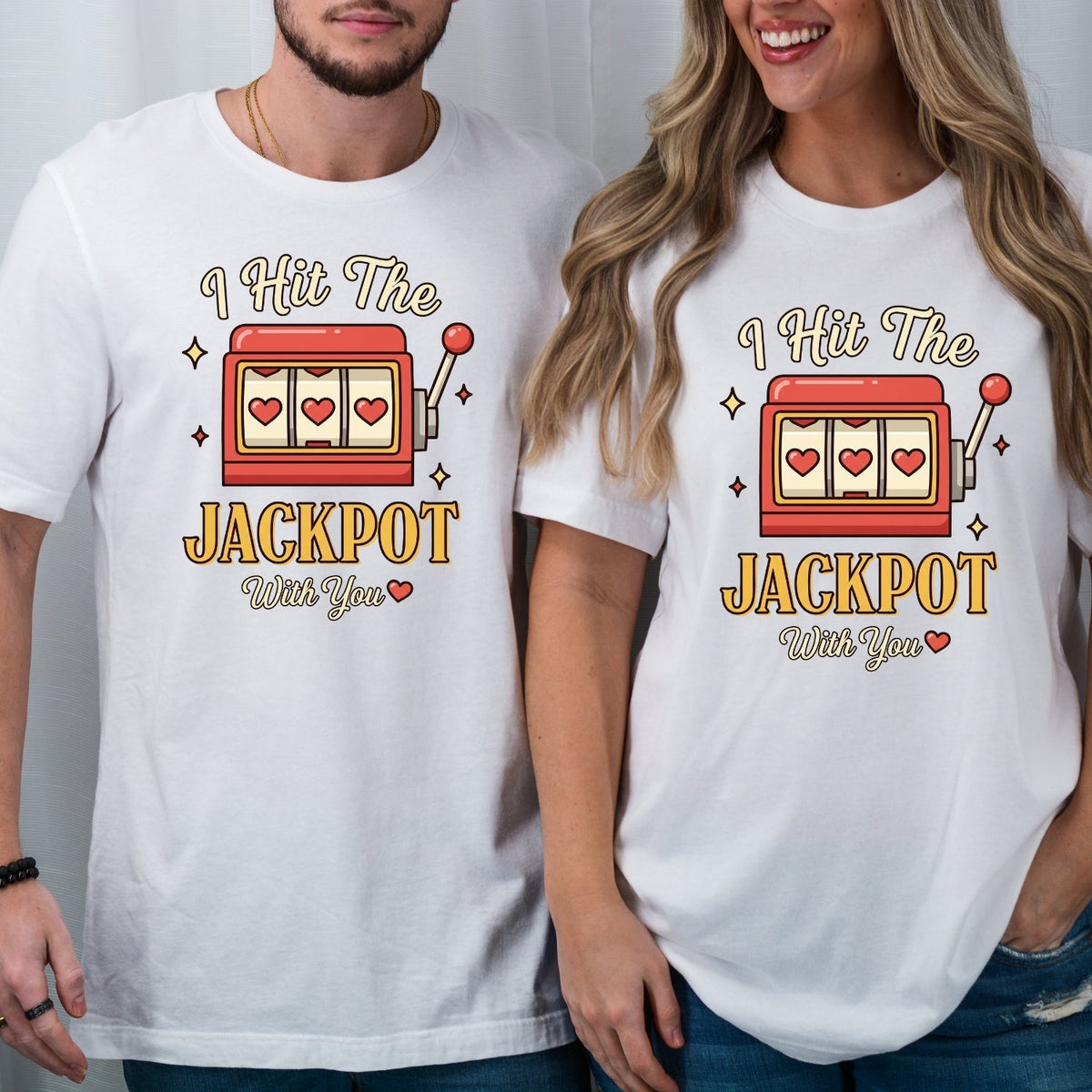 I Hit The Jackpot With You Matching T-Shirts For Couples product image 7