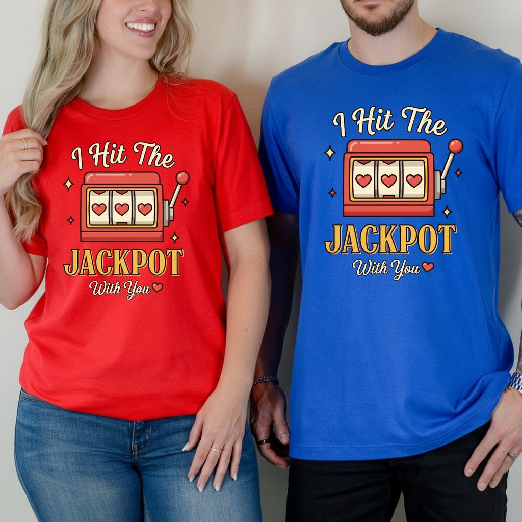 I Hit The Jackpot With You Matching T-Shirts For Couples product image 9