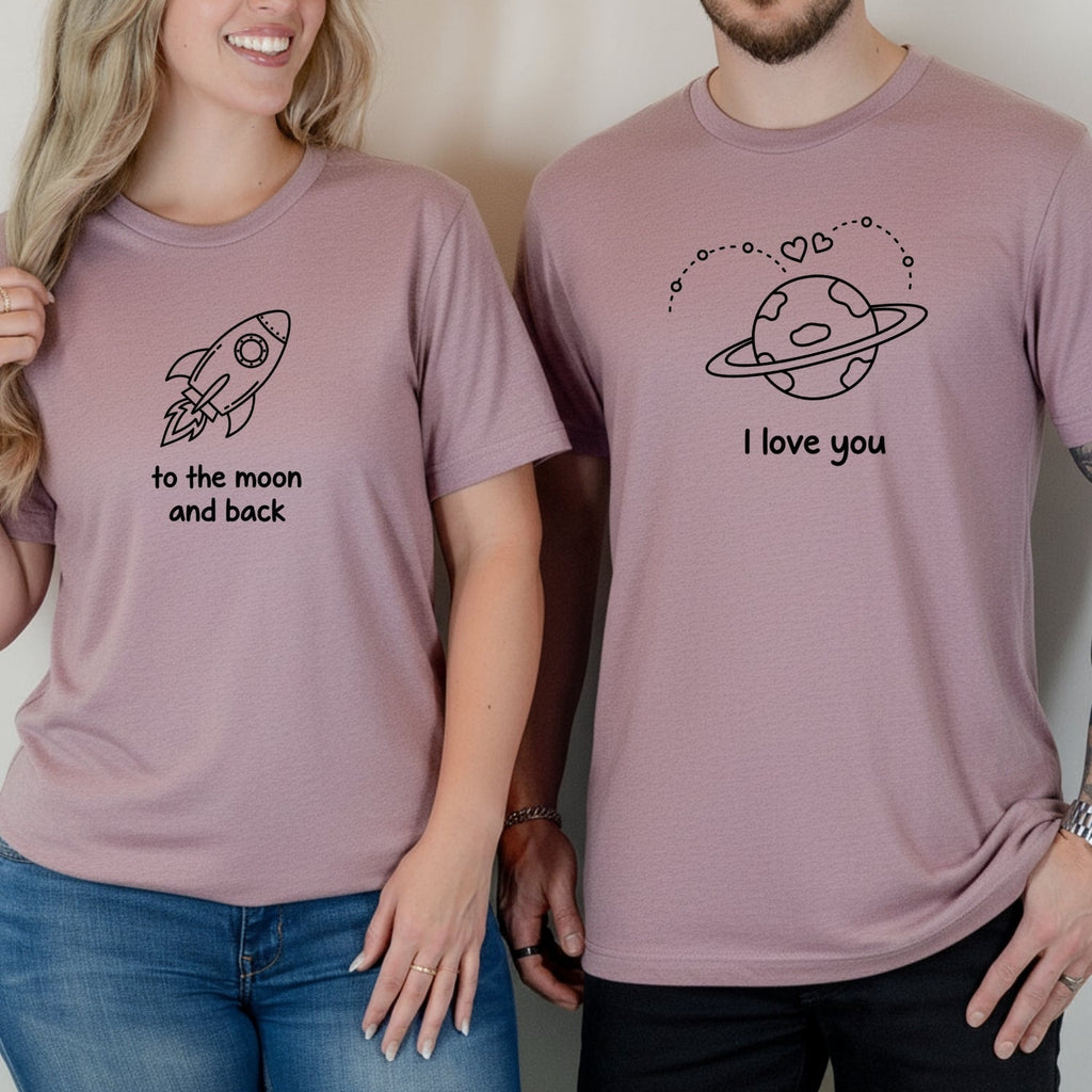 I Love You To The Moon and Back Heart Matching T-Shirts For product image 3