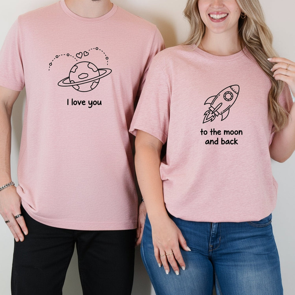 I Love You To The Moon and Back Heart Matching T-Shirts For product image 5