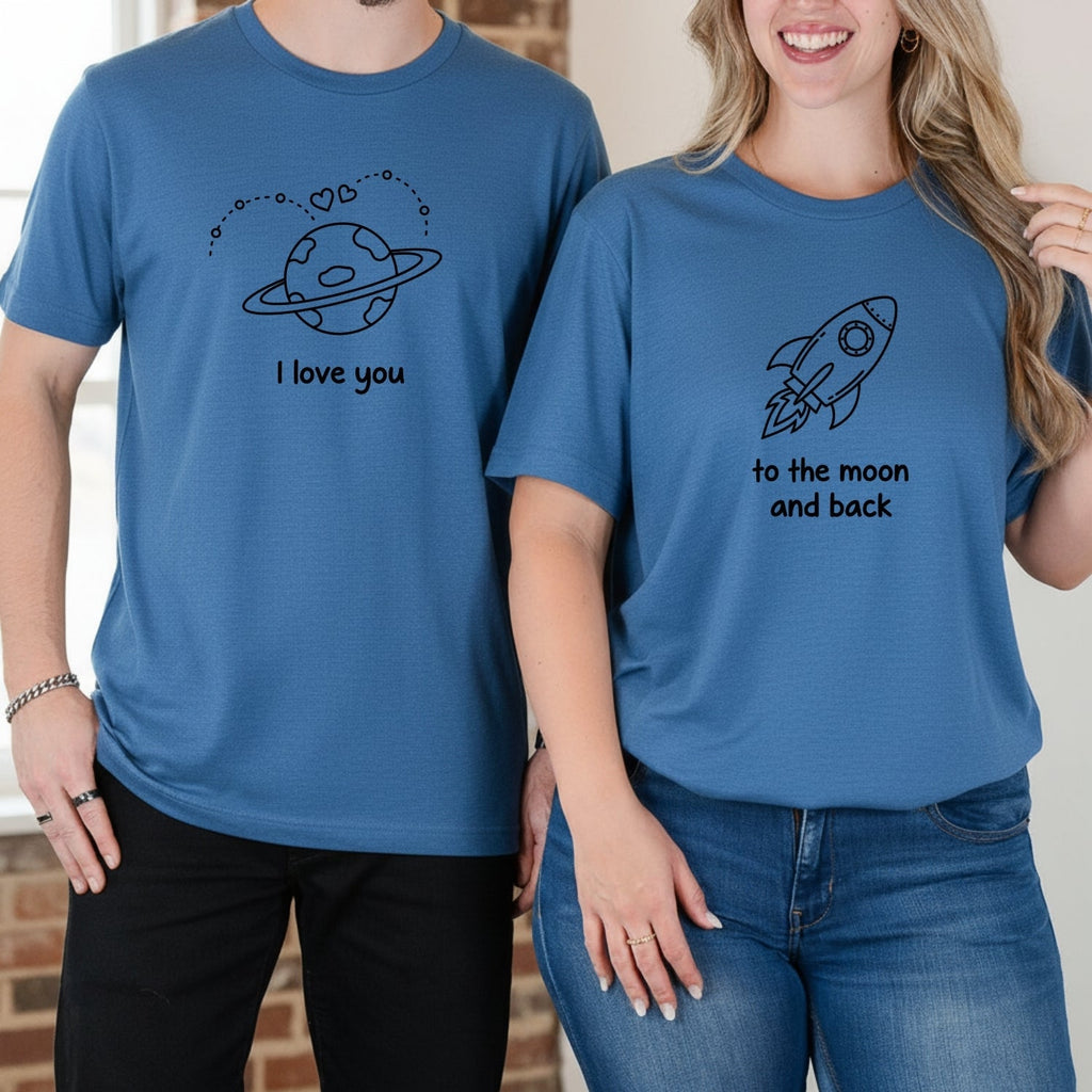 I Love You To The Moon and Back Heart Matching T-Shirts For product image 6