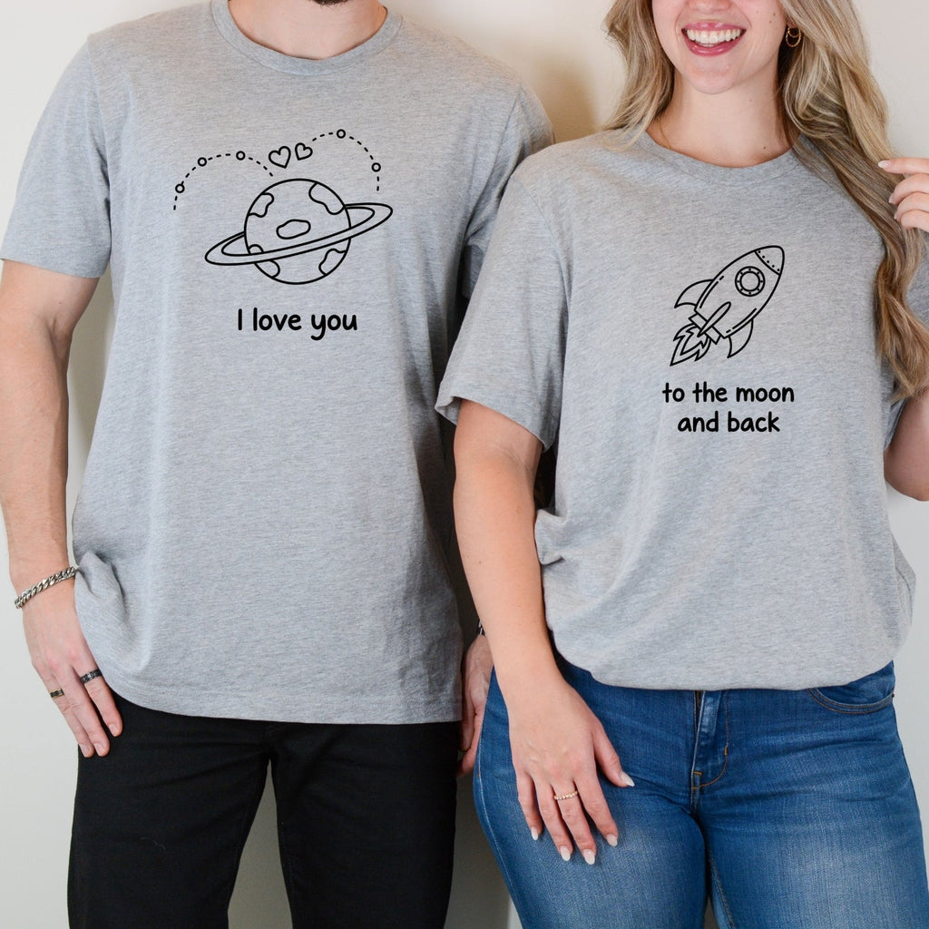 I Love You To The Moon and Back Heart Matching T-Shirts For product image 7