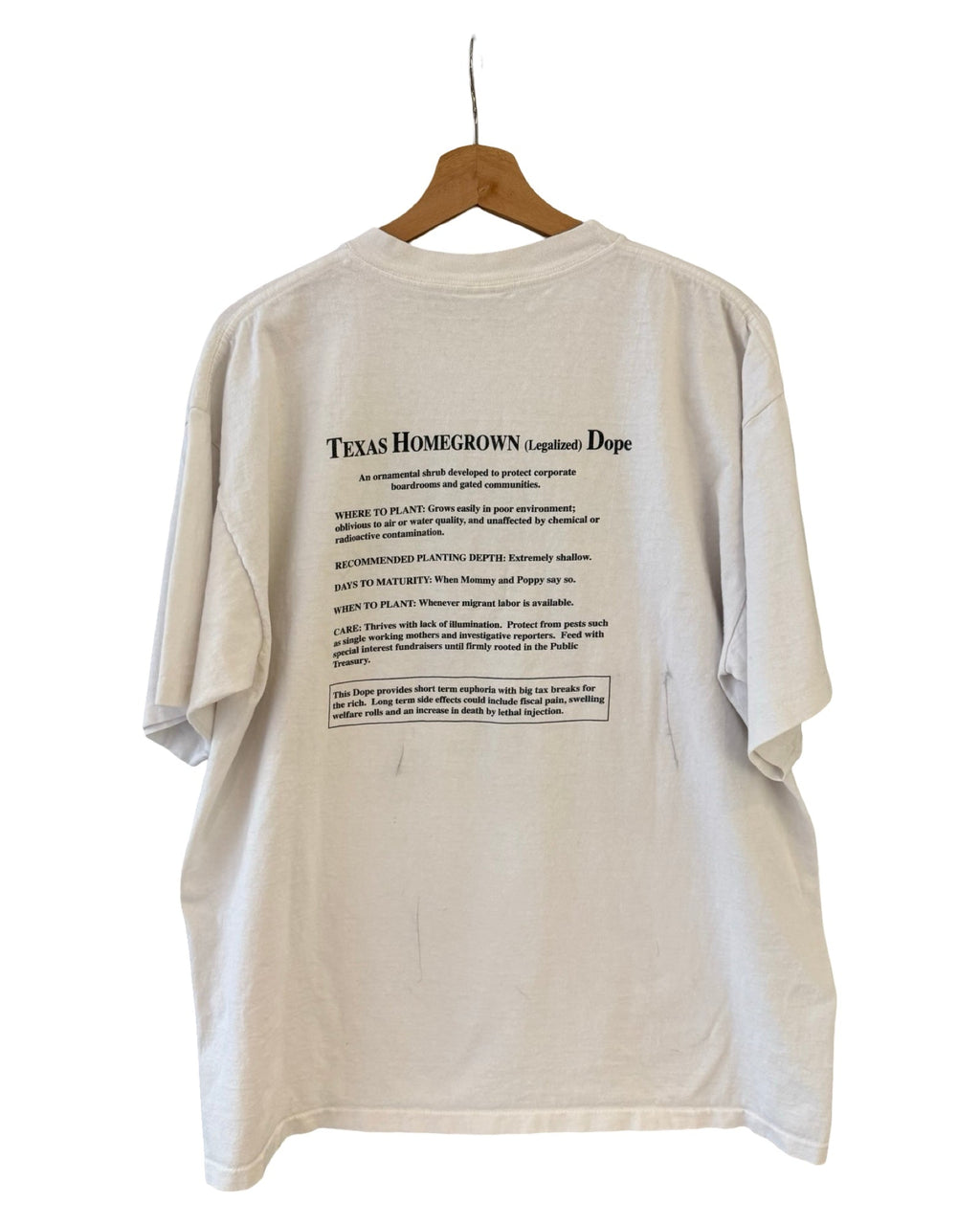 Vintage 2001 Texas Homegrown Dope George Bush Weed Tee product image 2