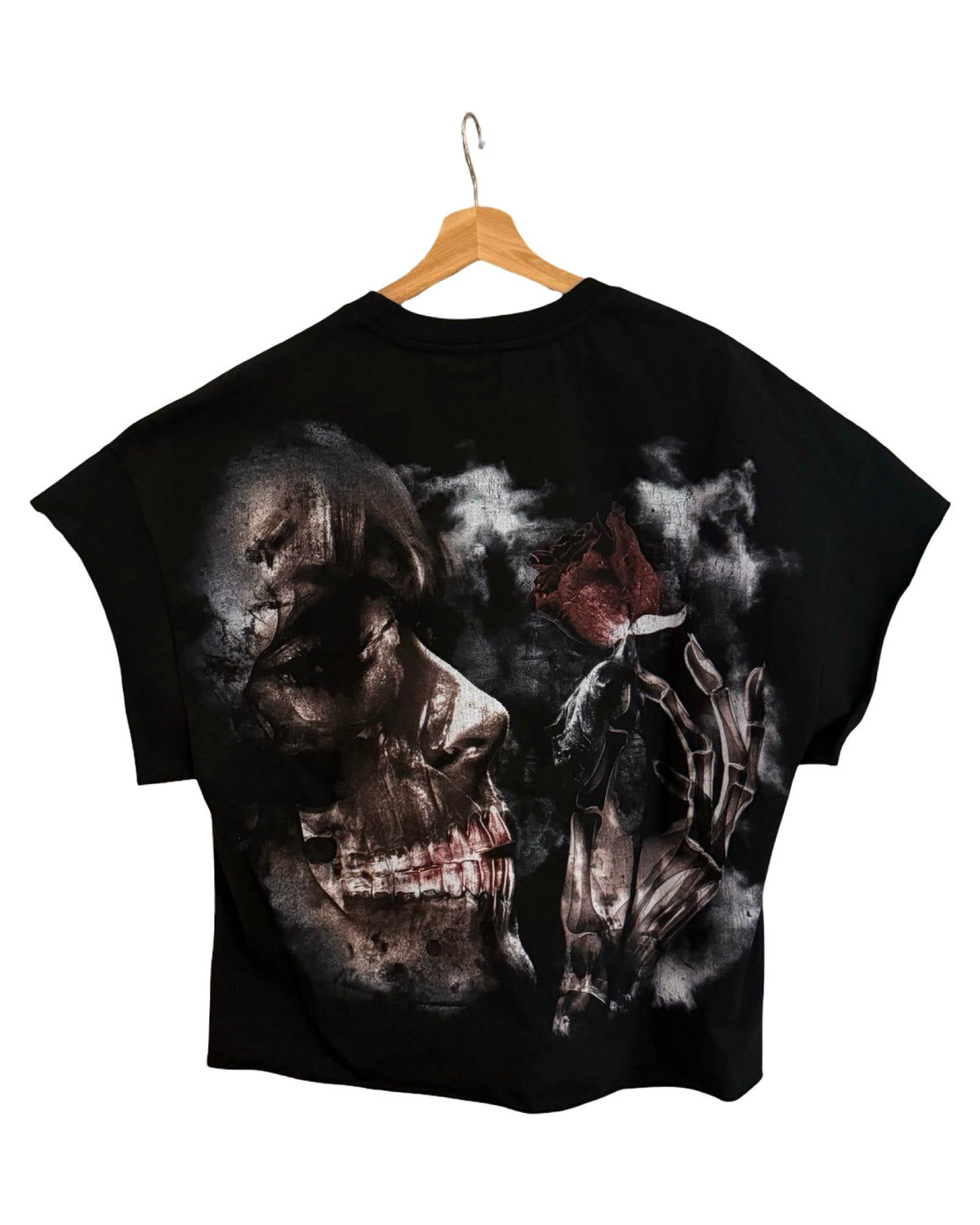 Floralidz Skull & Roses Black Cropped Tee product image 2
