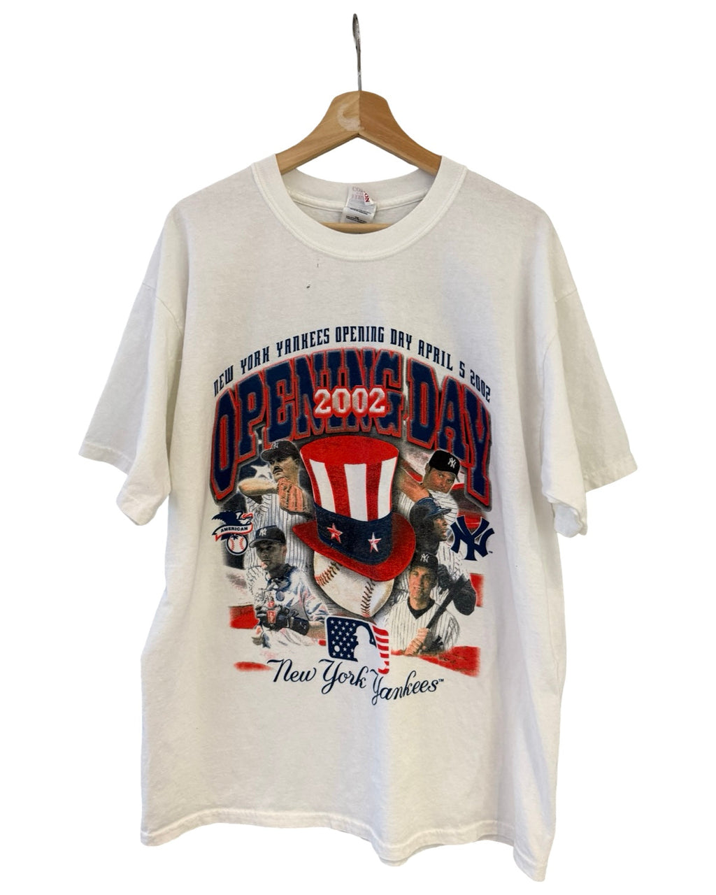 Vintage 2002 New York Yankees Opening Day Line Up Tee product image 1