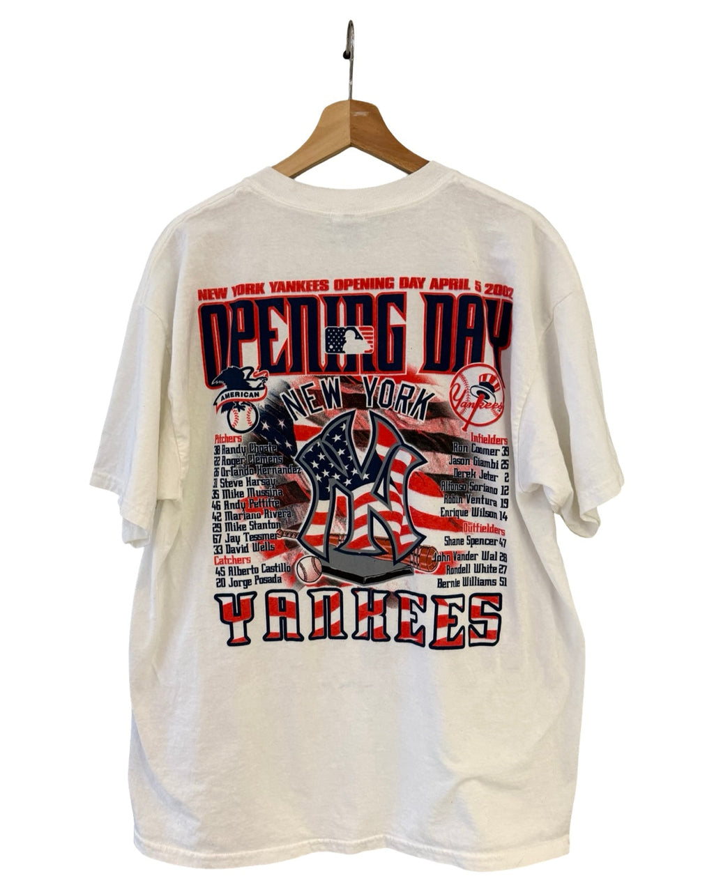 Vintage 2002 New York Yankees Opening Day Line Up Tee product image 2