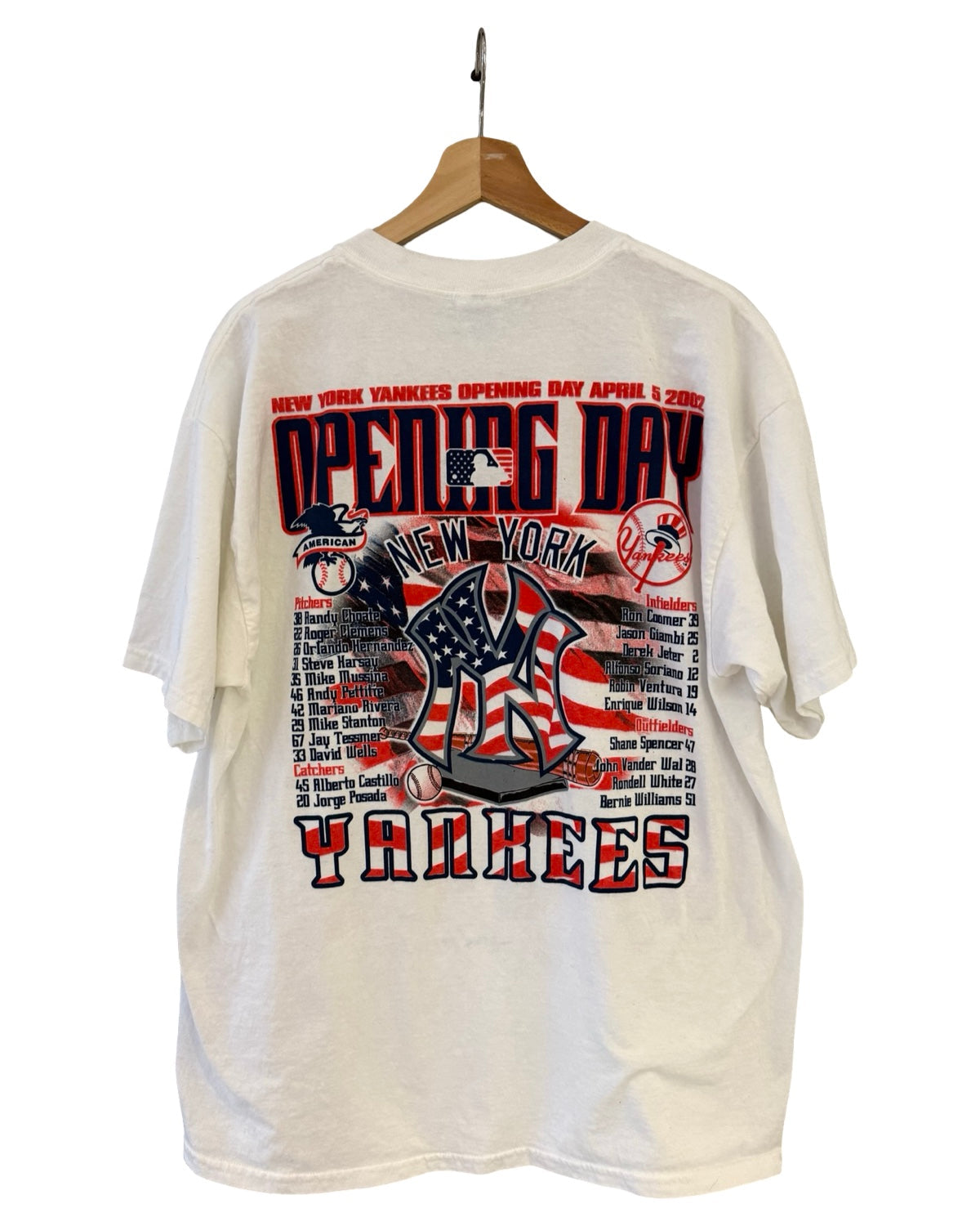 Vintage 2002 New York Yankees Opening Day Line Up Tee product image 2