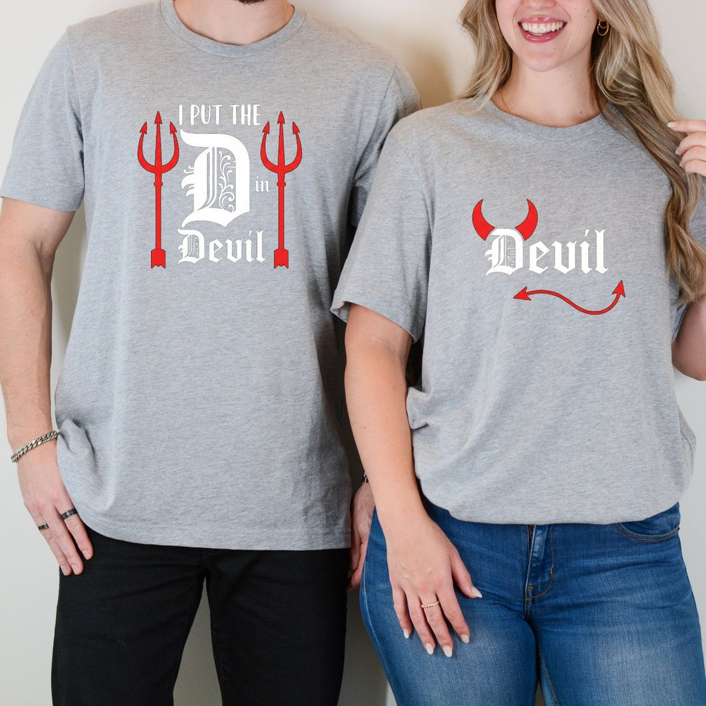 I Put The D in Devil Funny Matching T-Shirts For Couples product image 9