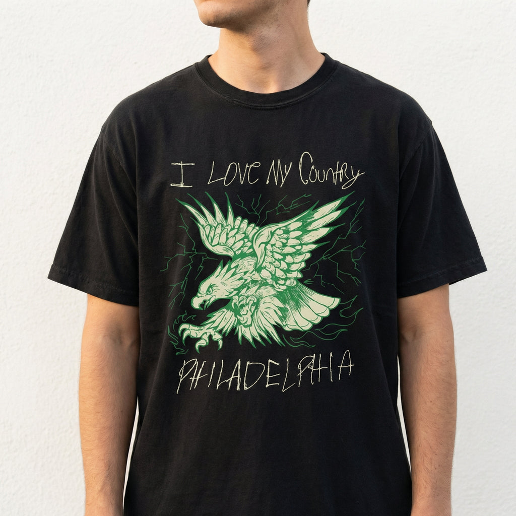 I Love My Country Philadelphia T-Shirt – Patriotic Graphic product image 1