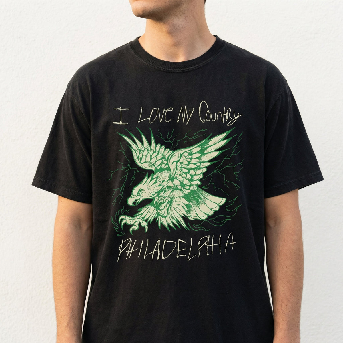 I Love My Country Philadelphia T-Shirt – Patriotic Graphic product image 1