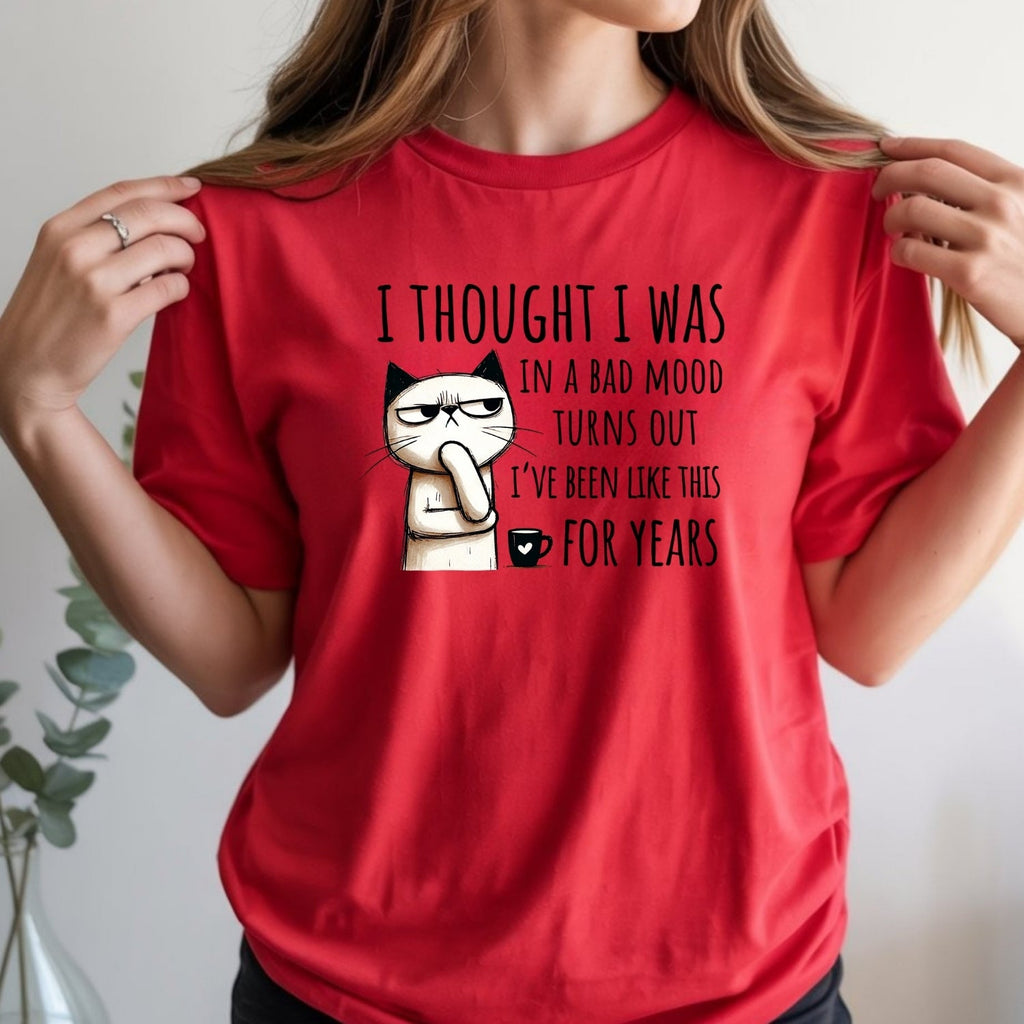 I Thought I Was Bad Mood T-Shirt - Funny Cat Sarcastic product image 4
