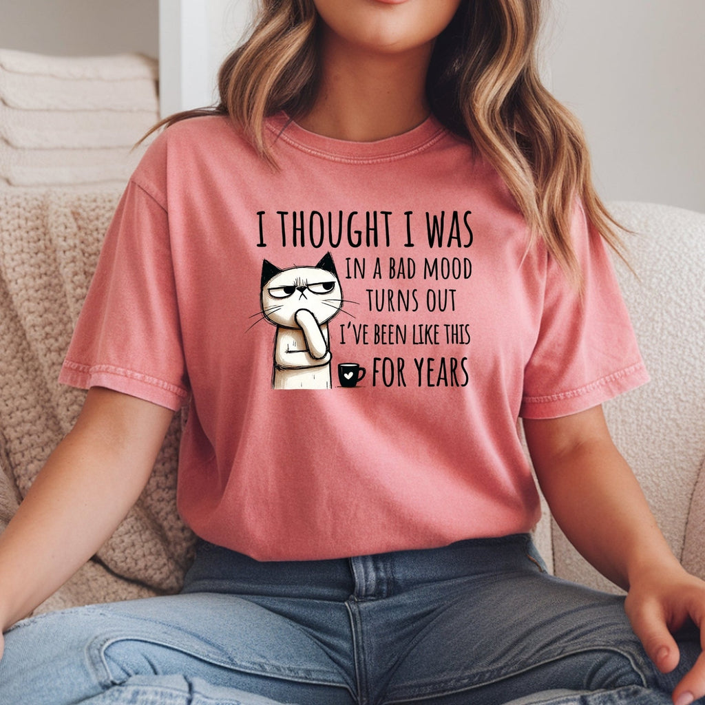 I Thought I Was Bad Mood T-Shirt - Funny Cat Sarcastic product image 7