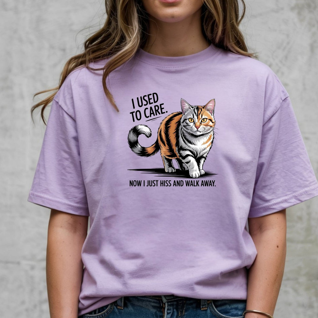 I Used To Care T-Shirt - Funny Cat Sarcastic Graphic Tee product image 6