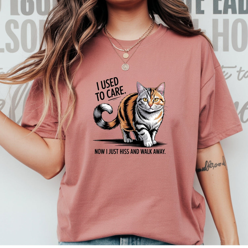 I Used To Care T-Shirt - Funny Cat Sarcastic Graphic Tee product image 11
