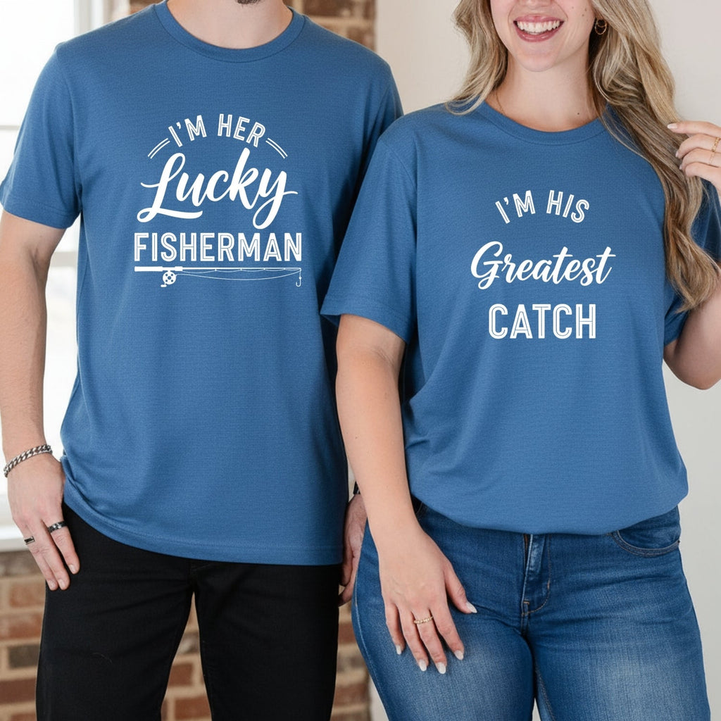 I'm His Greatest Catch I'm Her Lucky Fisherman Matching product image 10